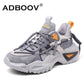 ADBOOV 2020 New Fashion Chunky Sneakers Men Genuine Leather Casual Shoes Trainers