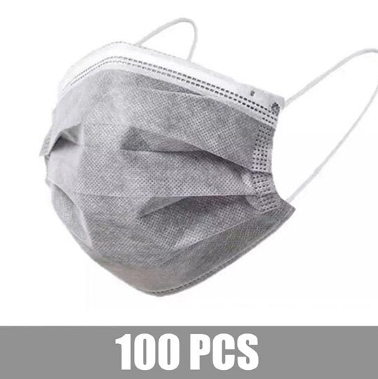 10-200pcs Surgical Face mask Disposable Black Non-wove  Filter Medical masks Certified surgical mask security protection masque