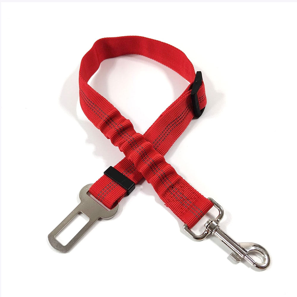 Pet Supplies Car Seat Belt Dog Seat Belt Dog Leash Vehicle Belt Adjustable Cushioning Elastic Reflective Safety Rope for Dog Cat