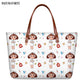 INSTANTARTS Cartoon Nurse Print Women Casual Work Handbags Large Capacity Tote Hospital Paramedical Fashion Travel Shoulder Bag
