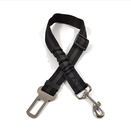 Pet Supplies Car Seat Belt Dog Seat Belt Dog Leash Vehicle Belt Adjustable Cushioning Elastic Reflective Safety Rope for Dog Cat