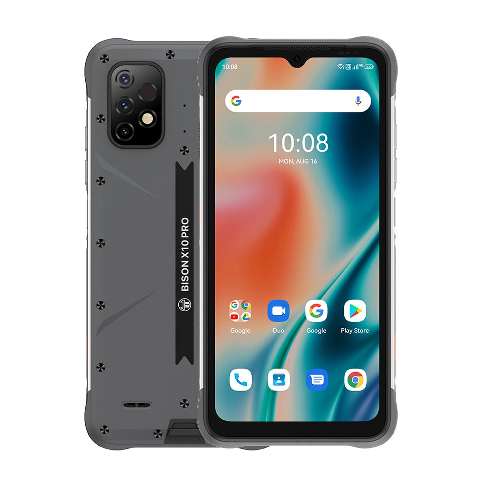 UMIDIGI BISON X10 PRO Rugged Smartphone NFC Global Version 6.53&quot; IP68 4GB 128GB Helio P60 20MP Triple Camera 6150mAh Cellphone