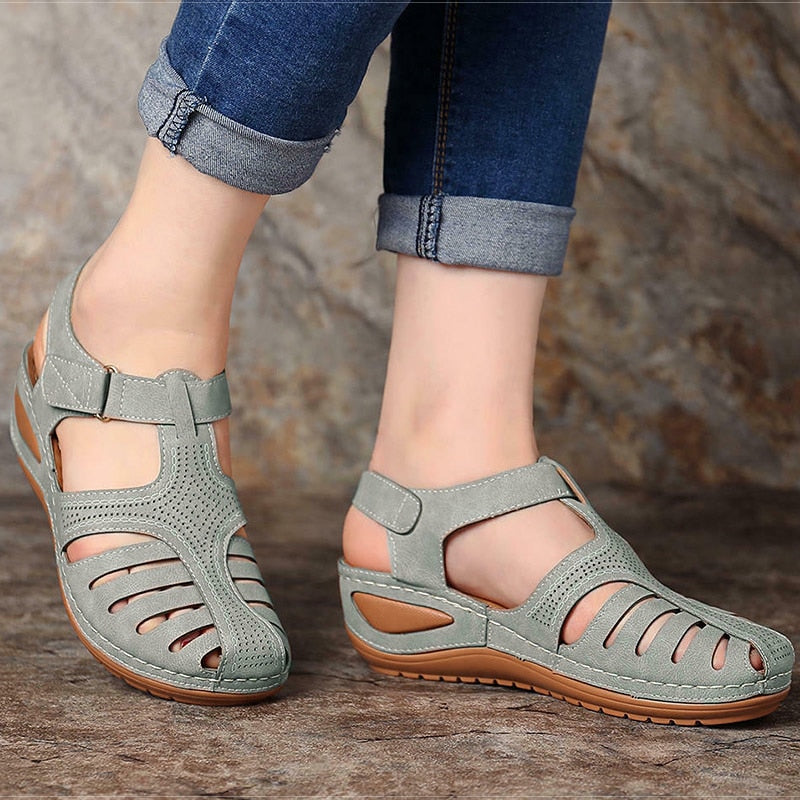 Women Sandals New Summer Shoes Woman Plus Size 44 Heels Sandals For Wedges Chaussure Femme Casual Gladiator Platform Shoes Talon