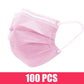 10-200pcs Surgical Face mask Disposable Black Non-wove  Filter Medical masks Certified surgical mask security protection masque