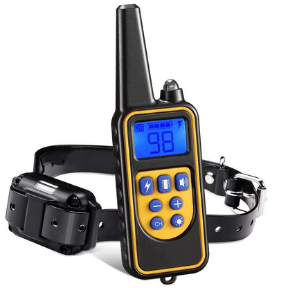 800m Pet Remote Control Electric Dog Training Collar Waterproof Rechargeable LCD Display for All Size Shock Vibration Mode