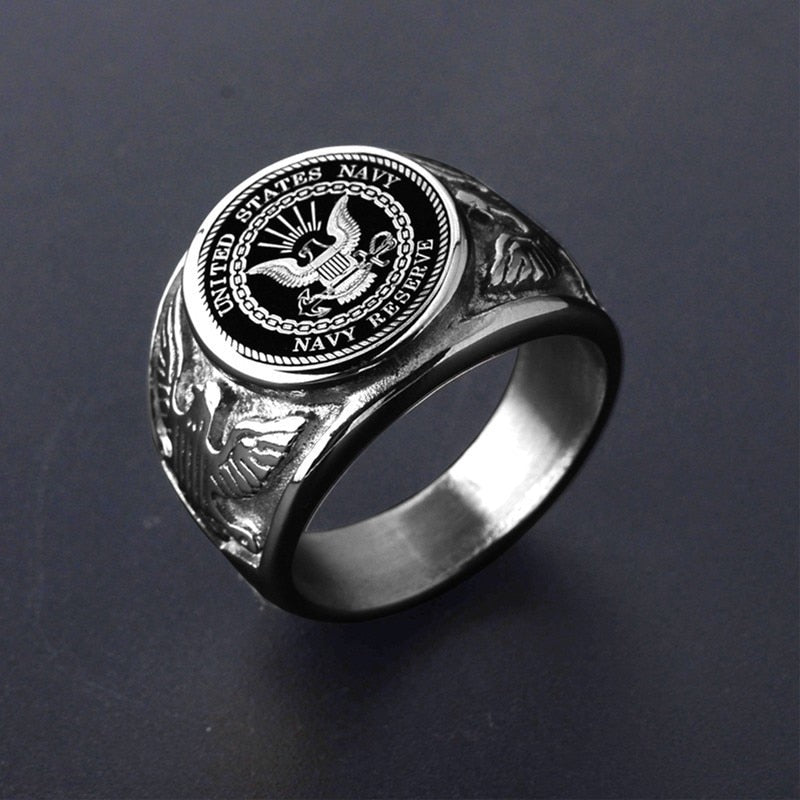 USA Military Ring United States MARINE CORPS US ARMY Men Signet Rings Fashion Stainless Steel Jewelry