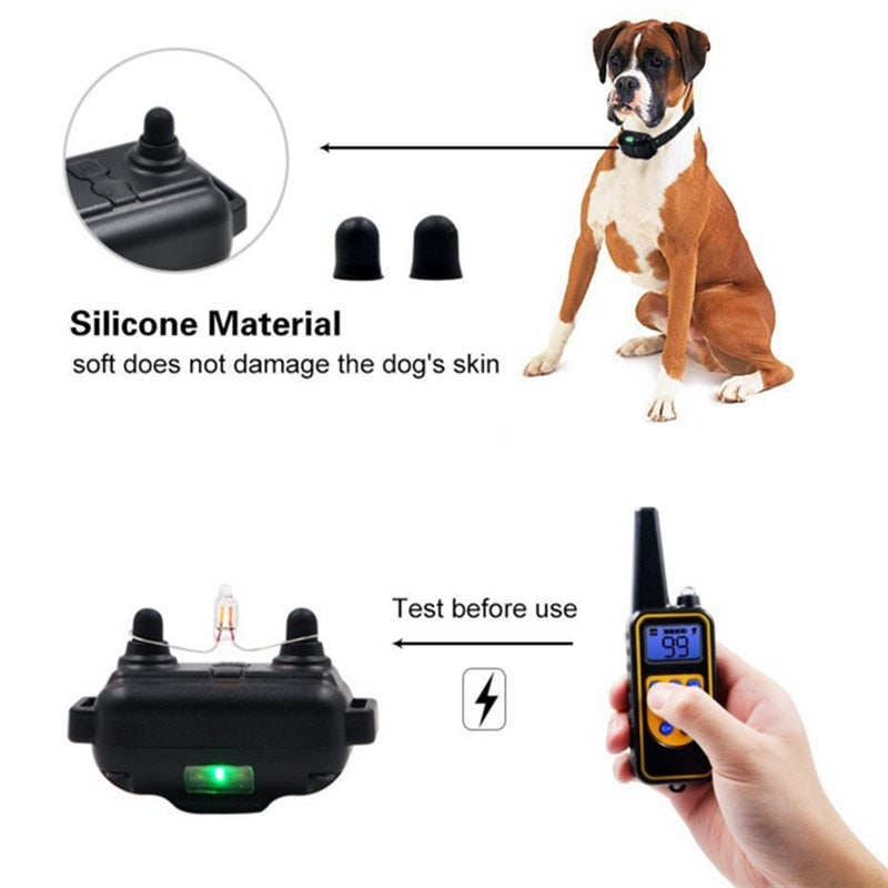 800yd Electric remote Dog Training Collar Waterproof Rechargeable LCD Display for All Size beep Shock Vibration mode 40%off