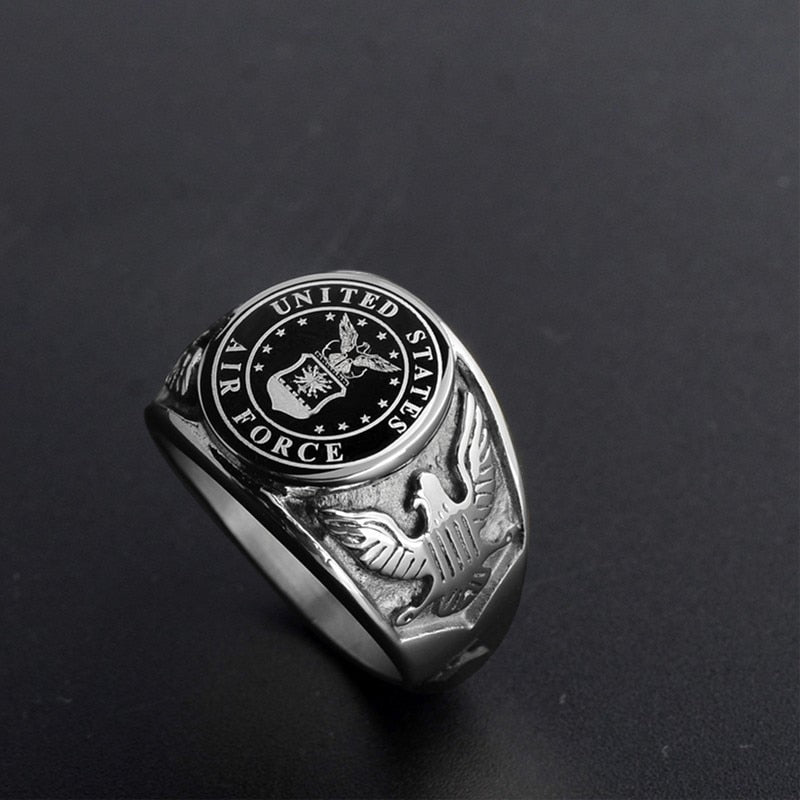 USA Military Ring United States MARINE CORPS US ARMY Men Signet Rings Fashion Stainless Steel Jewelry