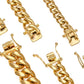 8mm/10mm/12mm/14mm Stainless Steel Curb Cuban Link Chain Punk Heavy Gold silver color  Plated Cuban Necklace For Men 30inch