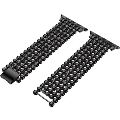 Band For Apple Watch Bracelet 38mm 40mm 42mm 44mm 41mm 45mm 49mm Beads Metal Watchband iWatch Strap Series 3 4 5 6 7 SE 8 Ultra