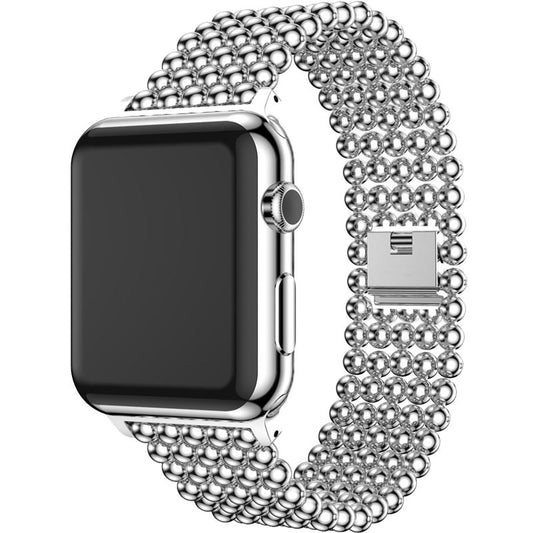 Band For Apple Watch Bracelet 38mm 40mm 42mm 44mm 41mm 45mm 49mm Beads Metal Watchband iWatch Strap Series 3 4 5 6 7 SE 8 Ultra