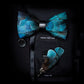 KAMBERFT Brand Men Bow-tie Brooch Set Feather Style Leather Bow Tie Adjustable Formal Tie Bowtie Wedding Party Best Gift