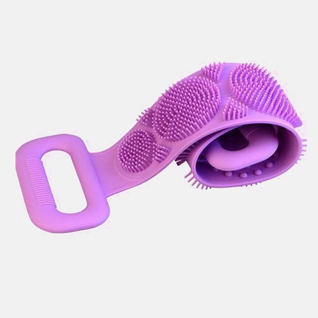 ZLAR Silicone Body Brush Bath Rub Wisp For Body Bath Belt Dry Massage Brush Back Scrubber Shower Brushes Exfoliating Bath Sponge