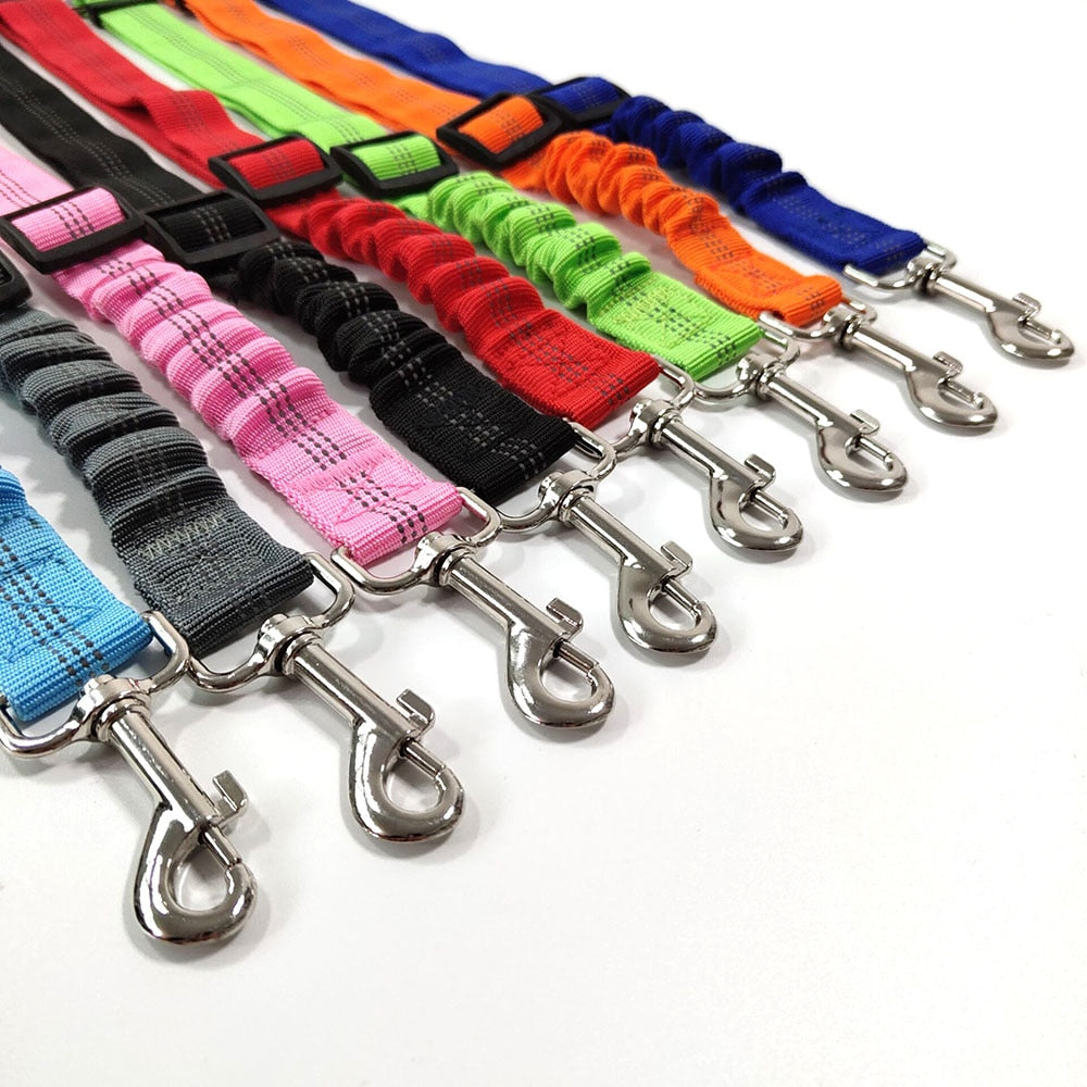 Pet Supplies Car Seat Belt Dog Seat Belt Dog Leash Vehicle Belt Adjustable Cushioning Elastic Reflective Safety Rope for Dog Cat