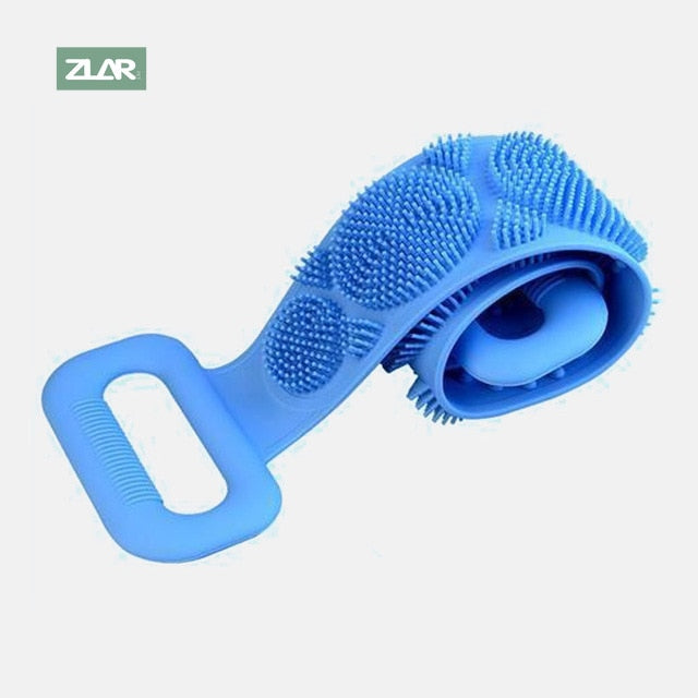 ZLAR Silicone Body Brush Bath Rub Wisp For Body Bath Belt Dry Massage Brush Back Scrubber Shower Brushes Exfoliating Bath Sponge