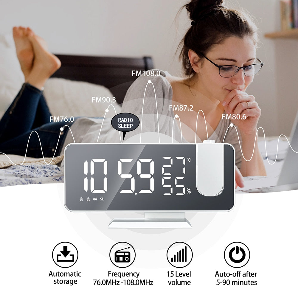 FM Radio LED Digital Smart Alarm Clock