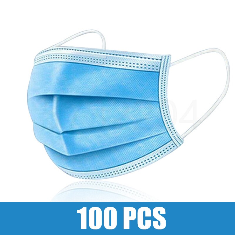 10-200pcs Surgical Face mask Disposable Black Non-wove  Filter Medical masks Certified surgical mask security protection masque