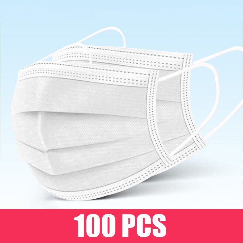 10-200pcs Surgical Face mask Disposable Black Non-wove  Filter Medical masks Certified surgical mask security protection masque