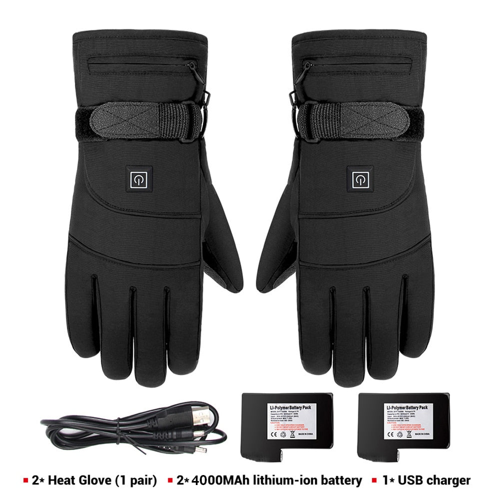 Heated Gloves 3.7V Rechargeable Battery Powered Electric Heated Hand Warmer for Hunting Fishing Skiing Cycling