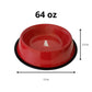 Non Skid Red Bowl With White Dog Design