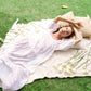 Rosemary Dotted Plaid Cotton Dress, in Off white