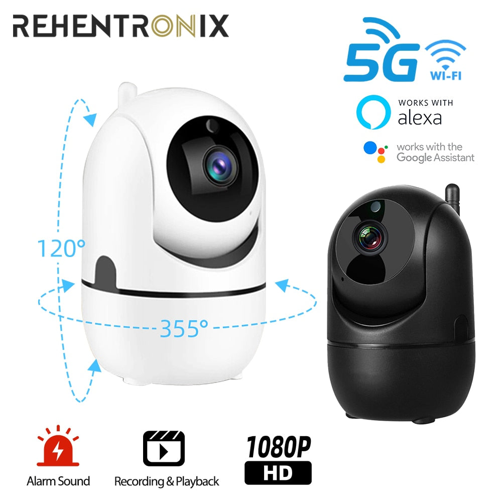 5G WiFi Camera 1080P WiFi PTZ IP Camera Wireless WiFi Surveillance Camera Alexa Google Auto Tracking Indoor Security IP Camera