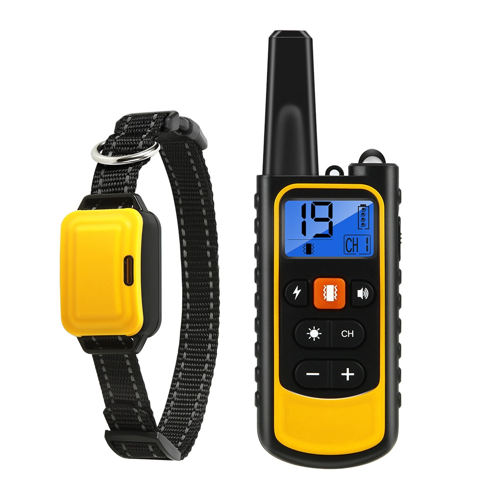 800yd Electric remote Dog Training Collar Waterproof Rechargeable LCD Display for All Size beep Shock Vibration mode 40%off