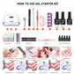 Manicure Set With 120W/80W/54W Led Nail Lamp Nail Set 35000RPM Nail drill Machine 40 Color UV Polish Gel Nail Kit Tools Set