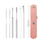 5/6 Pcs Stainless Steel Earpick Set Ear Vax Remover Double-Headed Spiral Cleaning Tools Curette Spoon Care