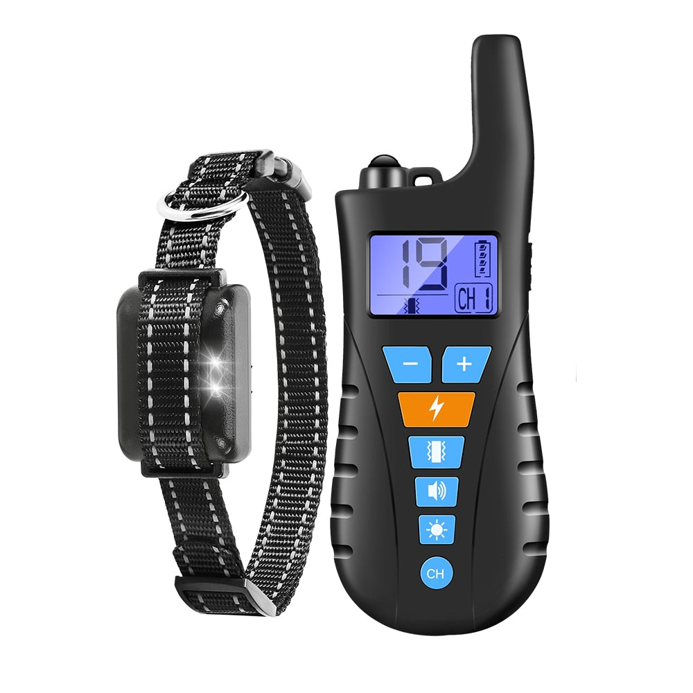 800yd Electric remote Dog Training Collar Waterproof Rechargeable LCD Display for All Size beep Shock Vibration mode 40%off