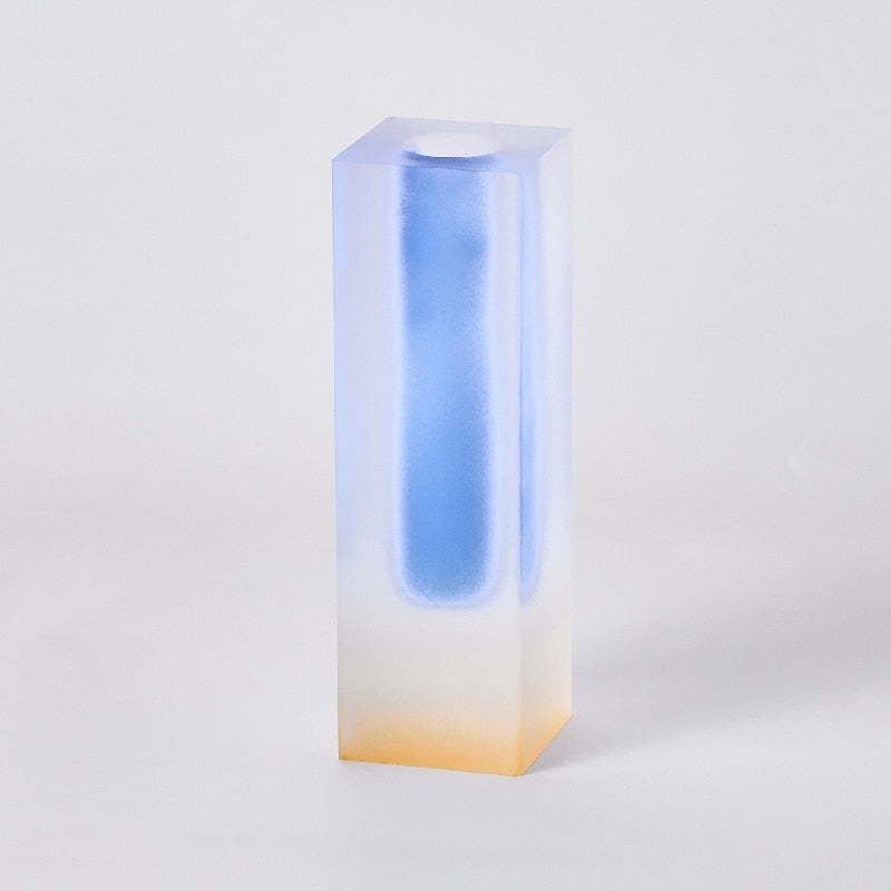 Floriddle Modern Rainbow Pillar Bud Vase Tabletop Glass Vases Luxury Decorative Acrylic Crystal Nordic Room Decoration Home