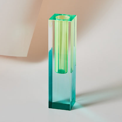 Floriddle Modern Rainbow Pillar Bud Vase Tabletop Glass Vases Luxury Decorative Acrylic Crystal Nordic Room Decoration Home