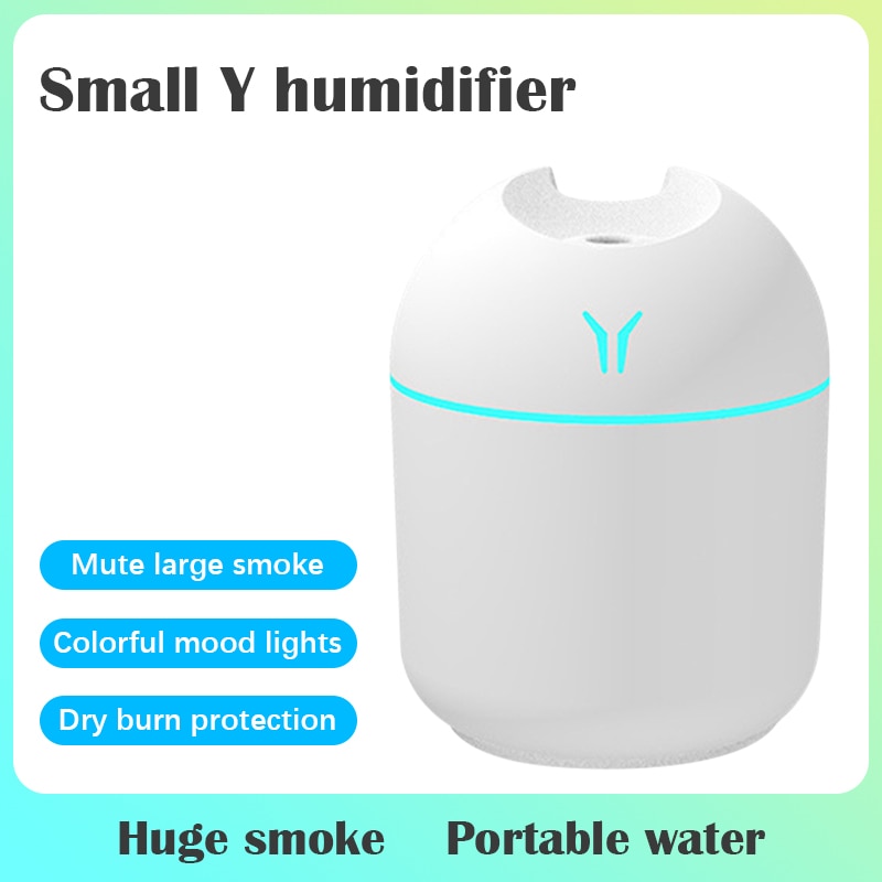 250ML Mini Ultrasonic Air Humidifier Romantic Light USB Essential Oil Diffuser Car Purifier Aroma Anion Mist Maker With LED Lamp