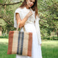 Dora Jute Tote Bag - Multi Light Brown