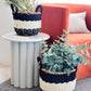 Ula Stripe Basket - Black