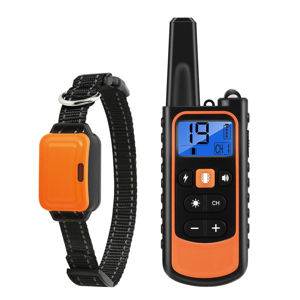 800yd Electric remote Dog Training Collar Waterproof Rechargeable LCD Display for All Size beep Shock Vibration mode 40%off