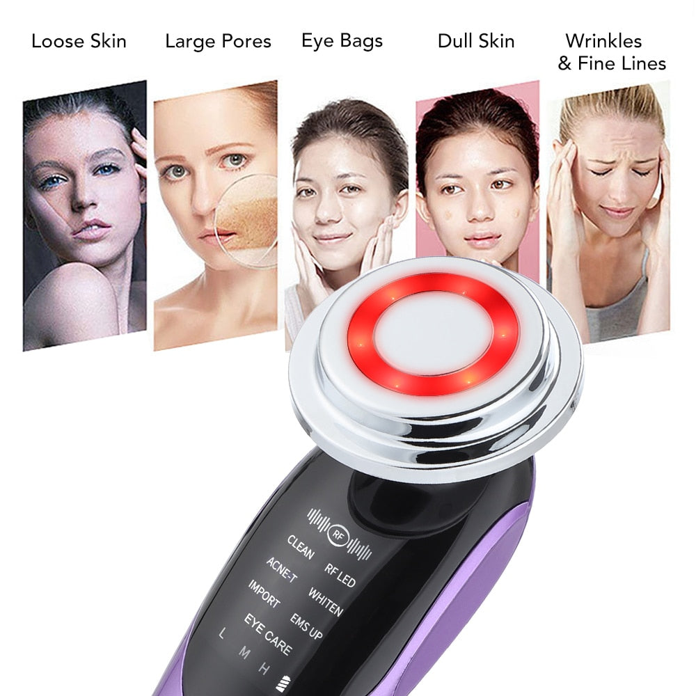RF Microcurrent Skin Rejuvenation Facial Massager