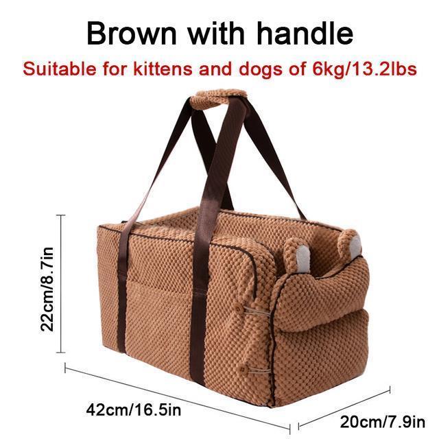 Portable Cat Dog Bed Travel Central Control Car Safety Pet Seat Transport Dog Carrier Protector For Small Dog Chihuahua Teddy