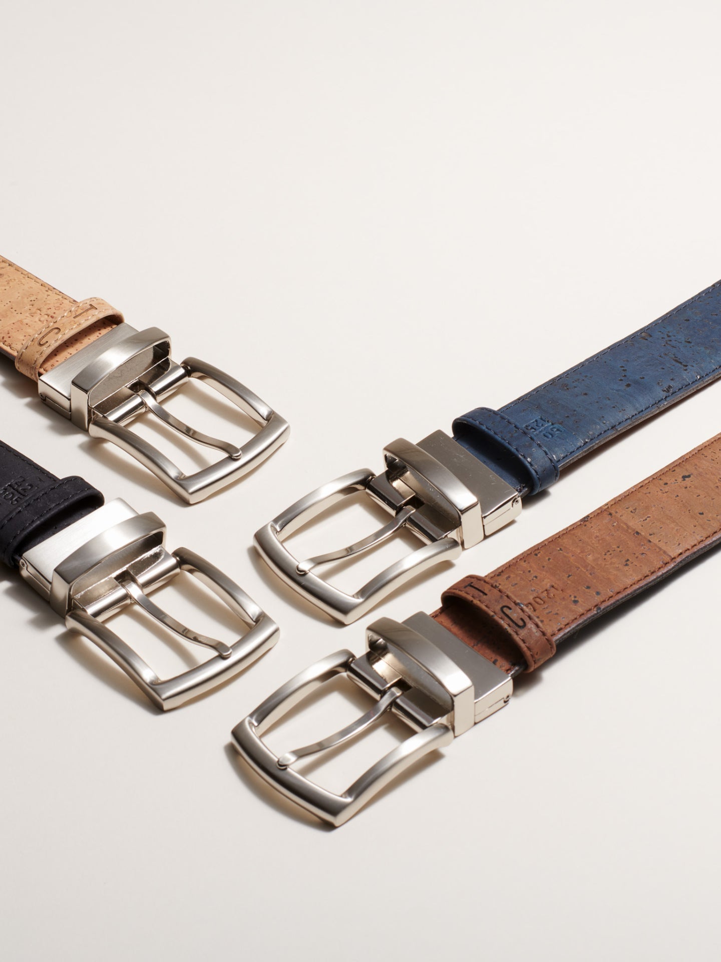 Cork Reversible Men's Belt (Brown/Navy)