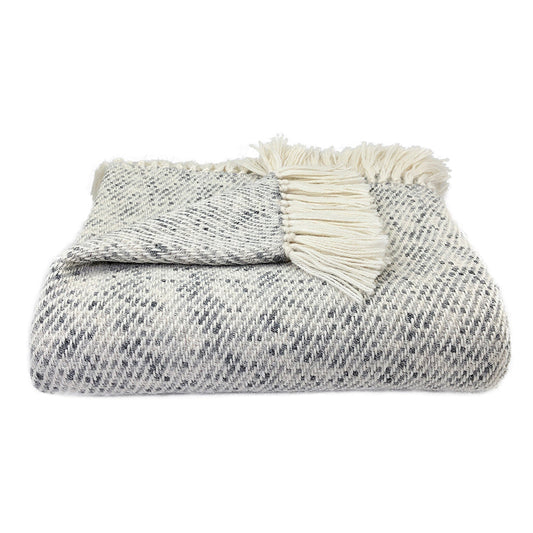 Heathered Gray Alpaca Throw