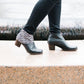 Tatreez Ankle Boot - Black and Ecru