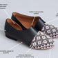 Tatreez Ankle Boot - Black and Ecru