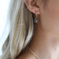 Amethyst Drop Huggie Earrings