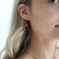 Amethyst Drop Huggie Earrings