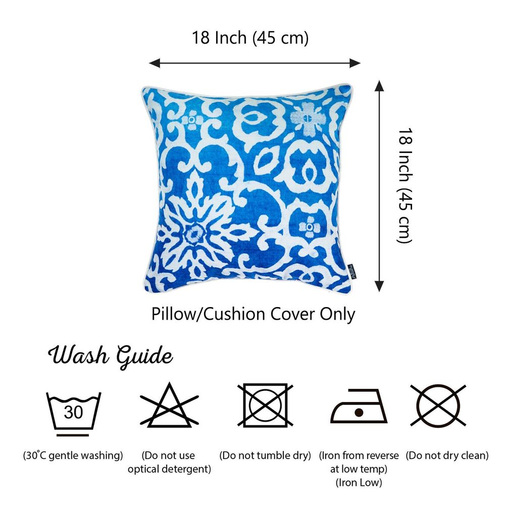 Blue Sky Tile Decorative Throw Pillow Cover Printed Home Decor 18''x 18''