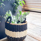 Ula Stripe Basket - Black