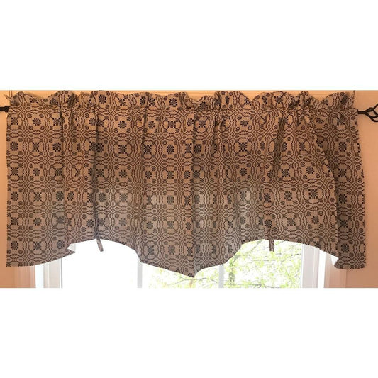 Lover’s Knot Jacquard 72" x 24" Cream - Indigo Lined