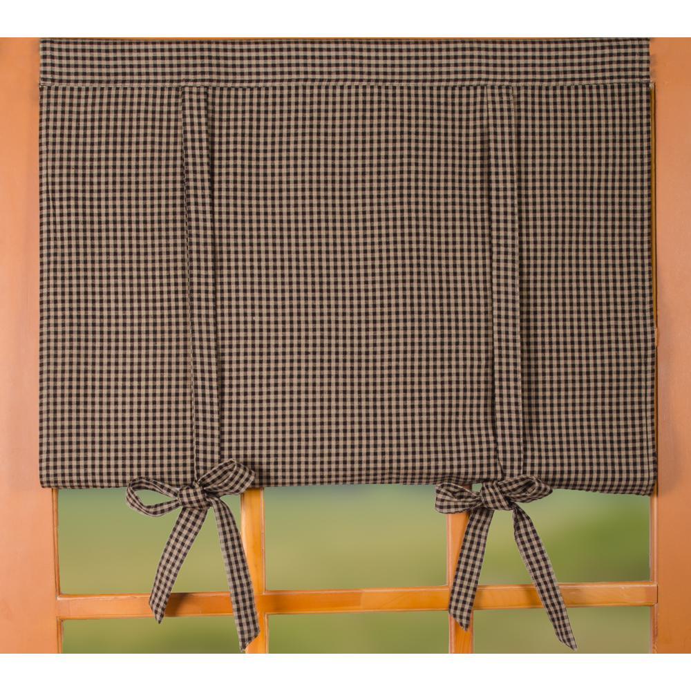 Newbury Gingham 36" x 36" Black - Oat