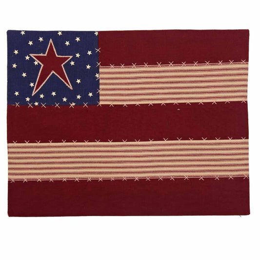 Nutmeg - Indigo - Barn Red Stars and Stripes Placemat - Set of Six