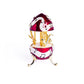 Red Musical Carousel with Music Instruments Violin Saxophone Trumpet